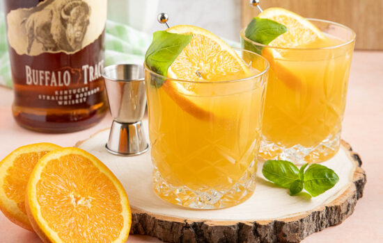 Make a Better Mimosa! The Basil Bourbon Mimosa!