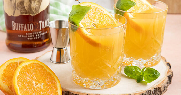 Make a Better Mimosa! The Basil Bourbon Mimosa!