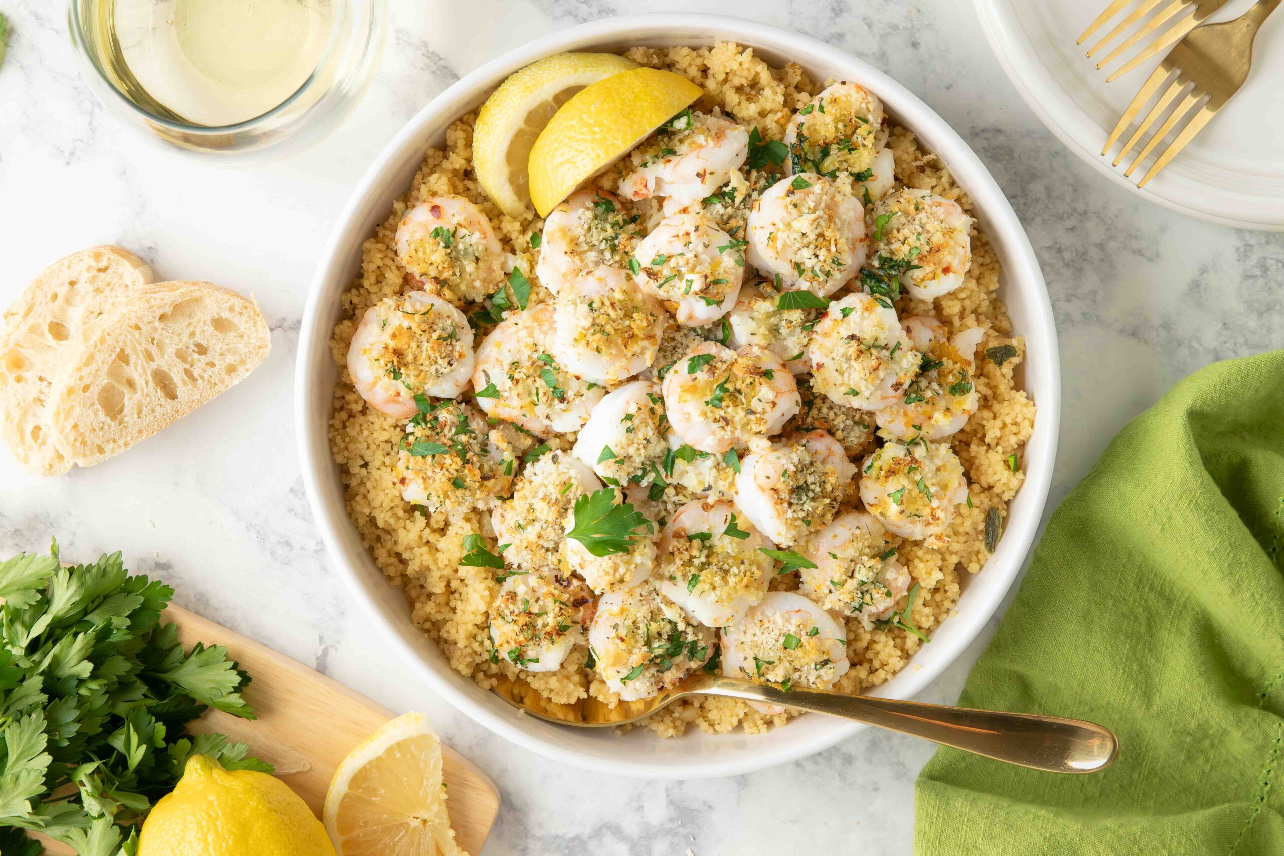 Sheet Pan Italian Lemony Shrimp Oreganata