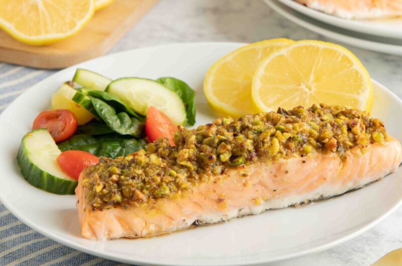 Protein-Packed Pistachio Crusted Salmon
