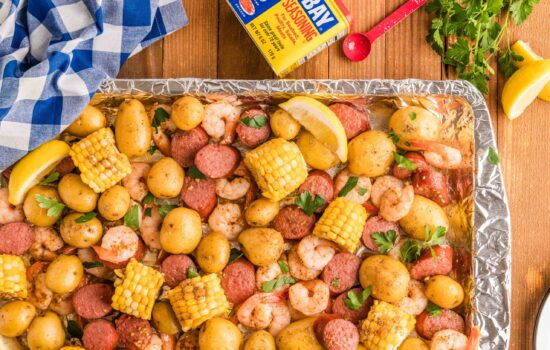 Southern Comfort Simplified -Sheet Pan Shrimp Boil