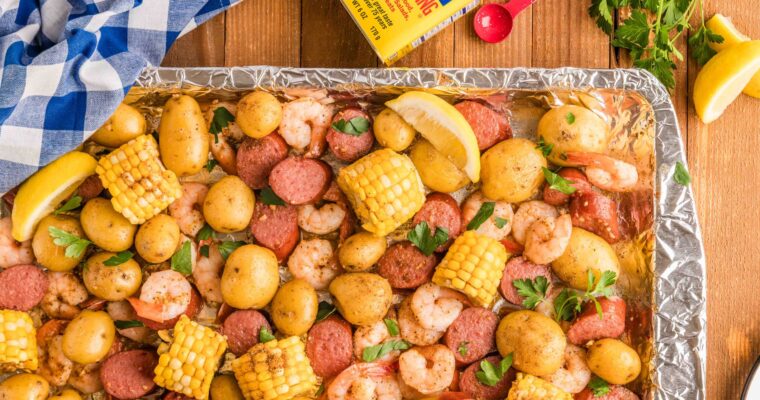 Southern Comfort Simplified -Sheet Pan Shrimp Boil