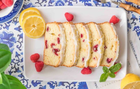 The Perfect Frosted Lemon Raspberry Loaf