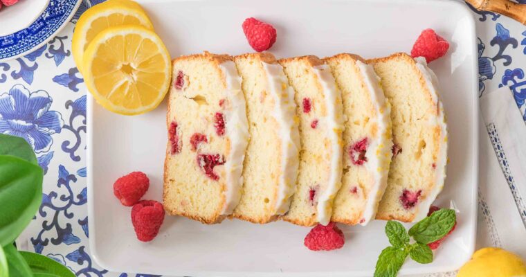 The Perfect Frosted Lemon Raspberry Loaf